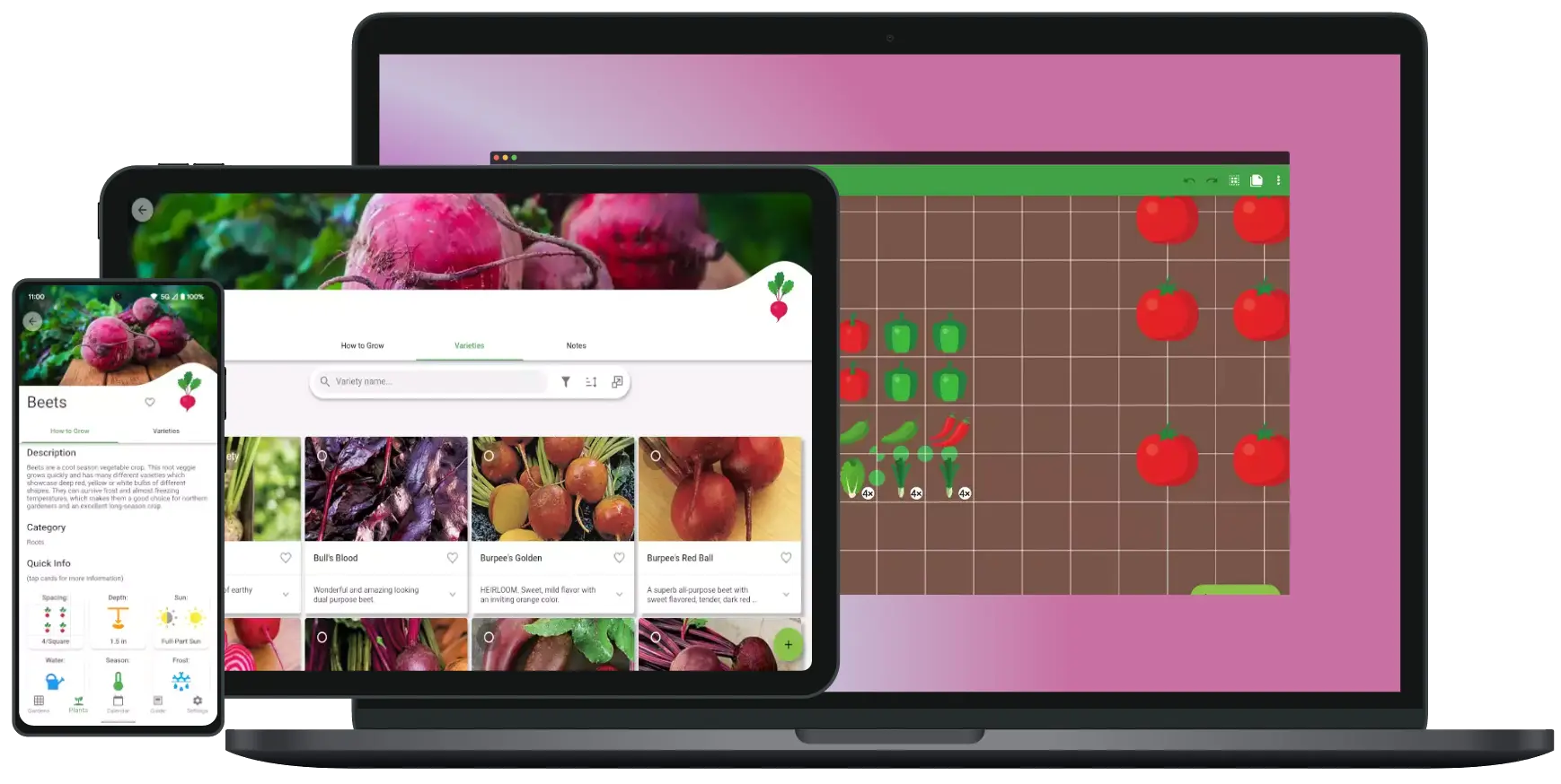 Planter app on devices